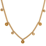 Stainless Steel CZ Chain Necklace for Women Wedding Gift