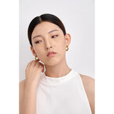 Minimalist Round Hoop Earrings 18K Plated Waterproof Charm