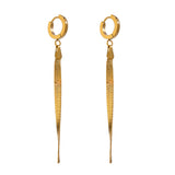 Stainless Steel Tassel Drop Earrings Golden Metal Bijoux Femme Gift