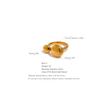 Stainless Steel Minimalism Ring Women Pvd Plated Waterproof Metal