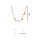 Stainless Steel Pearl Pendant Necklace for Women Girls