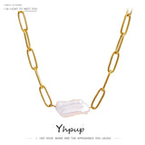 Stainless Steel Pearl Pendant Necklace for Women Girls
