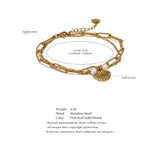 Natural Pearl Shell Chain Bracelet Bangle for Women