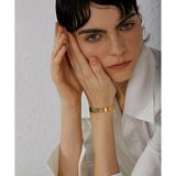 Green Aventurine Stainless Steel Cuff Bracelet