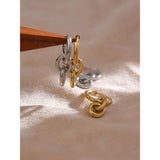 Stainless Steel Round Huggie Earrings Minimalist Charm Jewelry