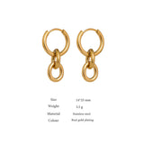 Stainless Steel Round Huggie Earrings Minimalist Charm Jewelry