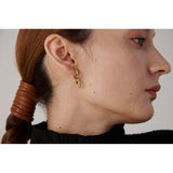 Stainless Steel Round Huggie Earrings Minimalist Charm Jewelry