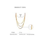 Stainless Steel Snake Chain Geometric Choker Necklace