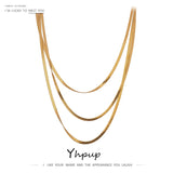 Stainless Steel Snake Chain Geometric Choker Necklace