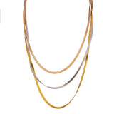 Stainless Steel Snake Chain Geometric Choker Necklace