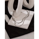 Stainless Steel Snake Chain Geometric Choker Necklace