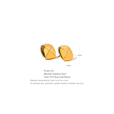 Square Classic Stud Earrings PVD Silver Charm Jewelry