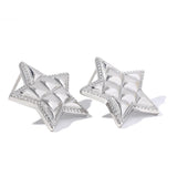Stainless Steel Star Stud Earrings Waterproof 18K Charm Metal Basic Jewelry