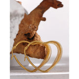 Golden Geometric Hoop Earrings for Women Bijoux Femme Gift