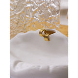 Stainless Steel Unusual Stud Earrings 18K Plated Geometric Stylish Gift