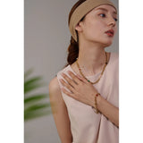 Vintage Natural Stone Necklace Bracelet Set for Women