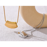 Stainless Steel Geometric Pendant Necklace Charm Jewelry Gift