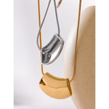 Stainless Steel Geometric Pendant Necklace Charm Jewelry Gift