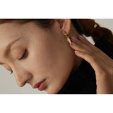 Stainless Steel Wing Huggie Hoop Earrings Golden Women Stylish Jewelry