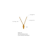 Stainless Steel Conch Pendant Necklace Waterproof Jewelry