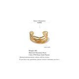 Geometric Stainless Steel Pvd Texture Bracelet Bangle