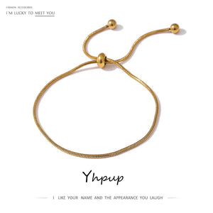 Minimalist Snake Chain Bracelet Stainless Steel Jewelry