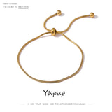 Minimalist Snake Chain Bracelet Stainless Steel Jewelry