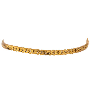 Snake Chain Choker Necklace Stainless Steel Metal Texture Collar