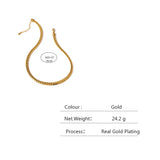 Snake Chain Choker Necklace Stainless Steel Metal Texture Collar