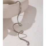 Snake Chain Choker Necklace Stainless Steel Metal Texture Collar
