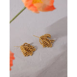 Fireworks Stud Earrings Stainless Steel 18K Plated Waterproof Jewelry