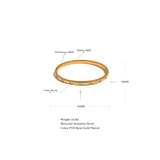Elegant CZ Stainless Steel Bangle Bracelet 18K Plated Waterproof Jewelry