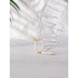 Natural Freshwater Pearl Hoop Earrings for Women