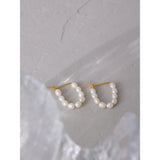 Natural Freshwater Pearl Hoop Earrings for Women