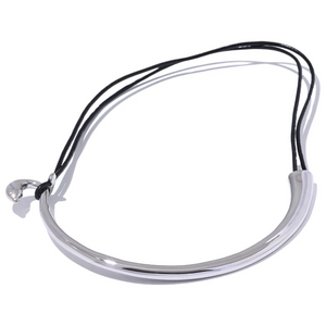 Stainless Steel Leather Platinum Necklace Tarnish Resistant for Women