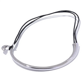 Stainless Steel Leather Platinum Necklace Tarnish Resistant for Women