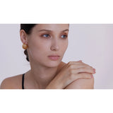 Unique Metal Texture Stainless Steel Huggie Earrings