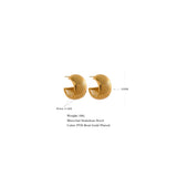 Vintage Stainless Steel Hoop Earrings for Women