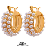 Golden Huggie Hoop Earrings for Women