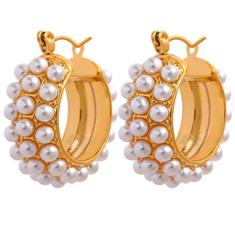 Golden Huggie Hoop Earrings for Women