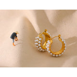 Golden Huggie Hoop Earrings for Women