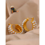 Golden Huggie Hoop Earrings for Women