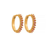 CZ Stainless Steel Small Hoop Earrings Charm Jewelry