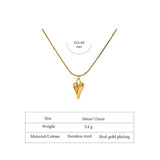 Temperament Heart Pendant Chain Necklace for Women Stainless Steel Choker