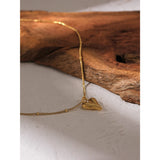 Temperament Heart Pendant Chain Necklace for Women Stainless Steel Choker