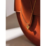 Temperament Heart Pendant Chain Necklace for Women Stainless Steel Choker