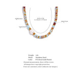 Natural Stone Freshwater Pearl Collar Necklace Chain Steel Beads Jewelry