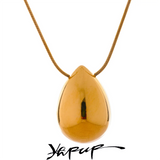 Stainless Steel Water Drop Pendant Necklace for Women