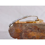 Stainless Steel Square Beads Cuff Bracelet Bangle Charm