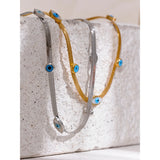 Evil Eye Stainless Steel Collar Necklace Ethnic Style Shell Jewelry